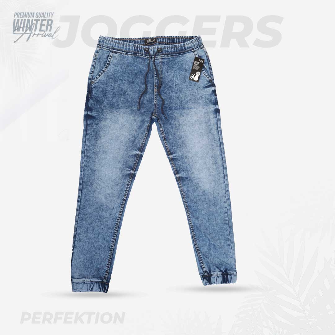 Denim Joggers 4 pocket Lite wash - Image 3
