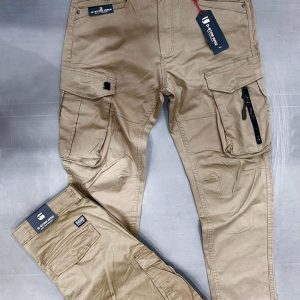 Six Pocket Twill Cargo Pant Khaki Color JOG04